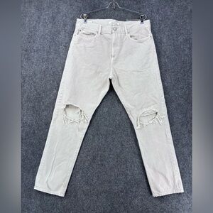 PacSun Recycled Subtle Gray Slim Taper Ripped Jeans Men’s 34X29* Distressed